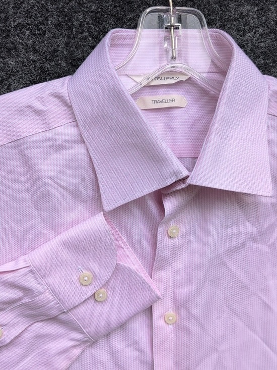 Suitsupply Other - SuitSupply Traveller Dress Shirt Mens 15.5 39 M Pink Striped Slim Fit Button Up